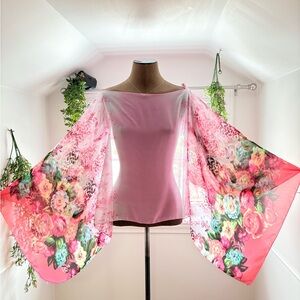 Floral sheer Poncho